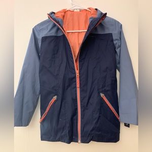 Rain jacket with comfortable lining.
